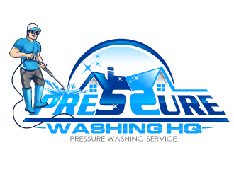 Pressure Washing HQ logo design by dorijo