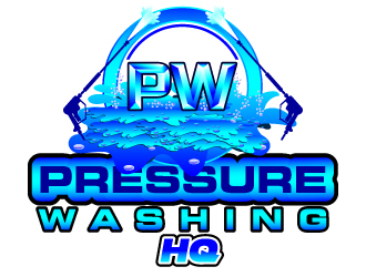 Pressure Washing HQ logo design by Suvendu