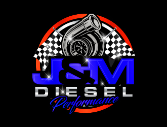 J&M Diesel Performance logo design by MarkindDesign