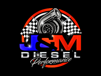 J&M Diesel Performance logo design by MarkindDesign