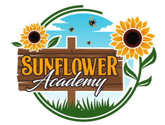 Sunflower Academy logo design by DreamLogoDesign