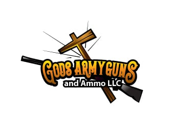 Gods Army Guns and Ammo LLC logo design by Suvendu