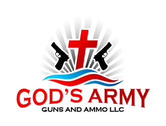 Gods Army Guns and Ammo LLC logo design by Gwerth