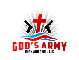 Gods Army Guns and Ammo LLC logo design by Gwerth