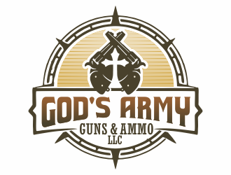 Gods Army Guns and Ammo LLC logo design by M J