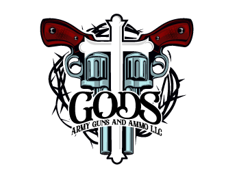 Gods Army Guns and Ammo LLC logo design by Suvendu