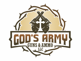 Gods Army Guns and Ammo LLC logo design by M J