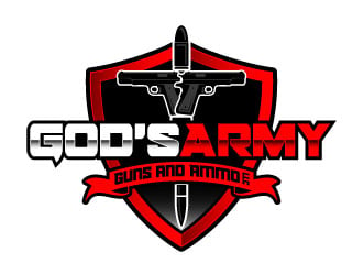 Gods Army Guns and Ammo LLC logo design by daywalker