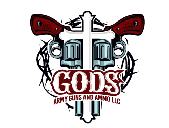 Gods Army Guns and Ammo LLC logo design by Suvendu