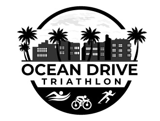 Ocean Drive Triathlon logo design by Suvendu