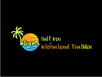 Miami Half Iron & International Triathlon logo design by peundeuyArt