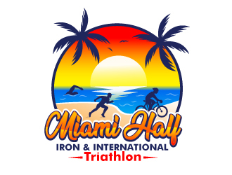 Miami Half Iron & International Triathlon logo design by Suvendu