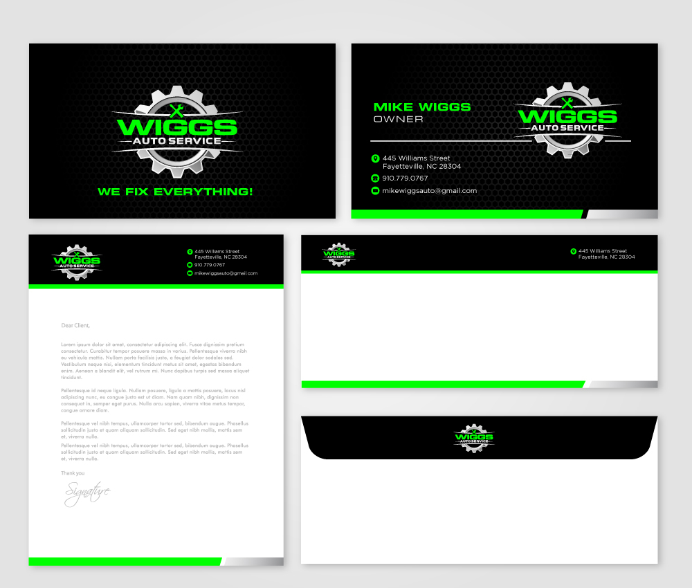 Mike Wiggs Auto & Fleet Service logo design by labo