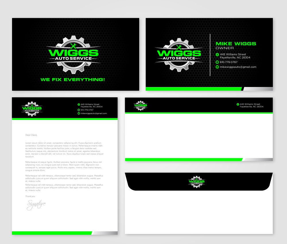 Mike Wiggs Auto & Fleet Service logo design by labo