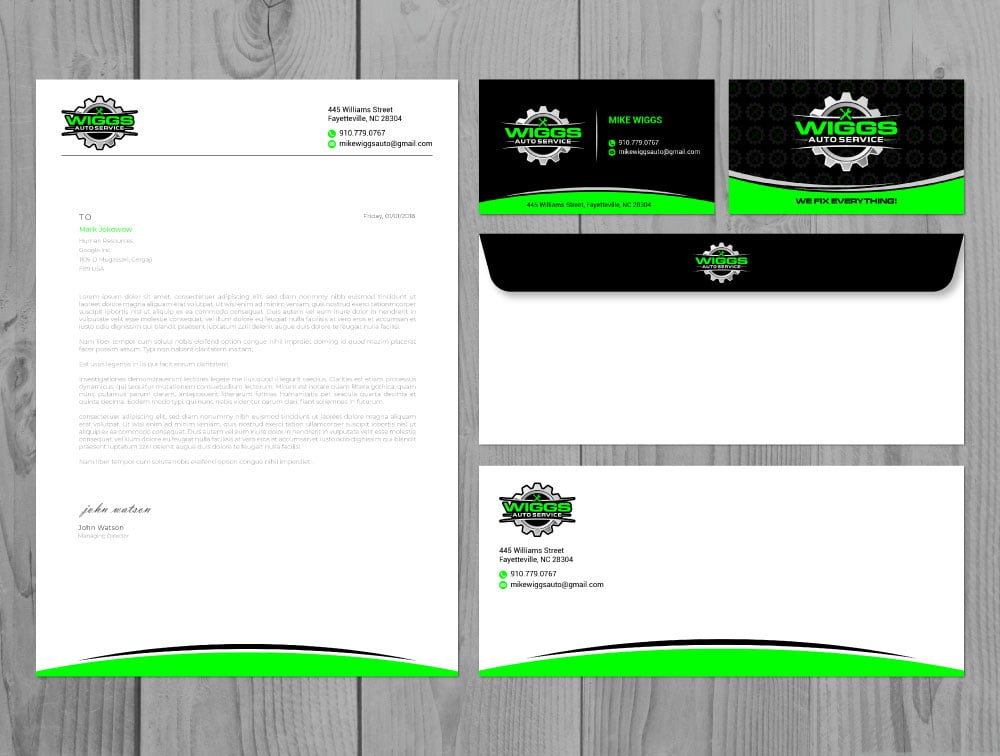 Mike Wiggs Auto & Fleet Service logo design by Boomstudioz