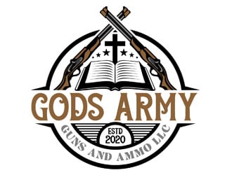 Gods Army Guns and Ammo LLC logo design by DreamLogoDesign