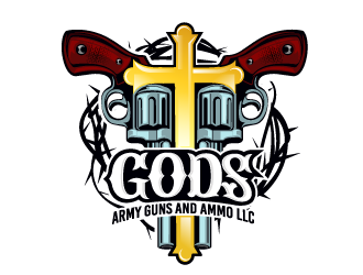 Gods Army Guns and Ammo LLC logo design by Suvendu