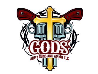 Gods Army Guns and Ammo LLC logo design by Suvendu