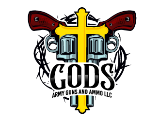 Gods Army Guns and Ammo LLC logo design by Suvendu