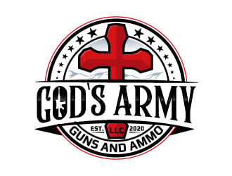 Gods Army Guns and Ammo LLC logo design by LucidSketch