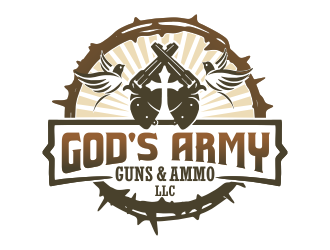 Gods Army Guns and Ammo LLC logo design by M J