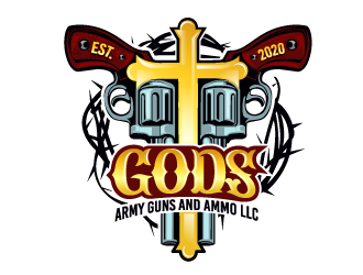 Gods Army Guns and Ammo LLC logo design by Suvendu