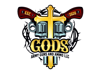 Gods Army Guns and Ammo LLC logo design by Suvendu