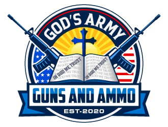 Gods Army Guns and Ammo LLC logo design by LucidSketch