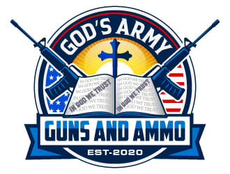 Gods Army Guns and Ammo LLC logo design by LucidSketch