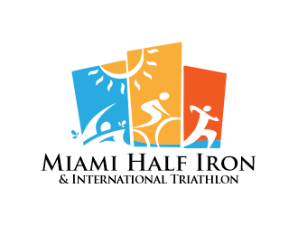 Miami Half Iron & International Triathlon logo design by Gwerth