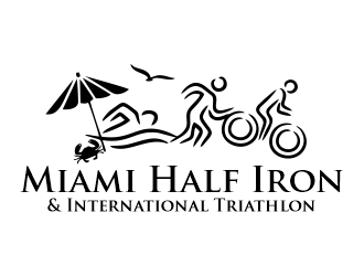 Miami Half Iron & International Triathlon logo design by Gwerth