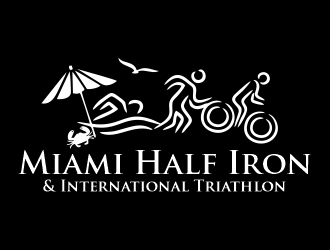 Miami Half Iron & International Triathlon logo design by Gwerth