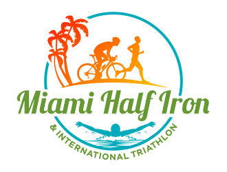 Miami Half Iron & International Triathlon logo design by Gwerth