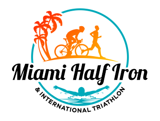 Miami Half Iron & International Triathlon logo design by Gwerth