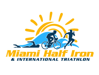 Miami Half Iron & International Triathlon logo design by AamirKhan