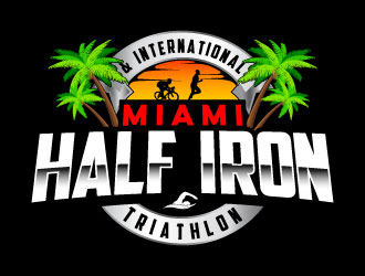 Miami Half Iron & International Triathlon logo design by daywalker