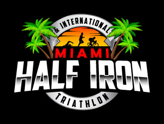 Miami Half Iron & International Triathlon logo design by daywalker