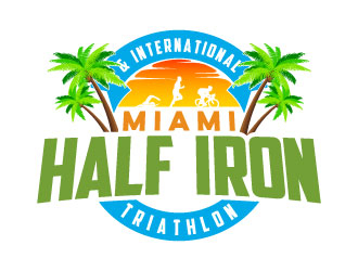 Miami Half Iron & International Triathlon logo design by daywalker