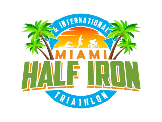 Miami Half Iron & International Triathlon logo design by daywalker