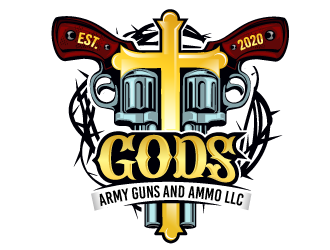 Gods Army Guns and Ammo LLC logo design by Suvendu