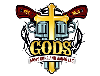 Gods Army Guns and Ammo LLC logo design by Suvendu