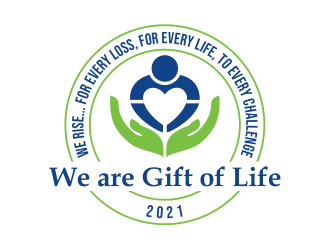 Logo:   We Rise… For every loss, For every life, To every challenge |  We are Gift of Life…We Rise      Company Name: Gift of Life Donor Program logo design by cintoko