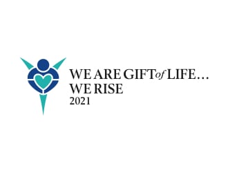 Logo:   We Rise… For every loss, For every life, To every challenge |  We are Gift of Life…We Rise      Company Name: Gift of Life Donor Program logo design by excelentlogo