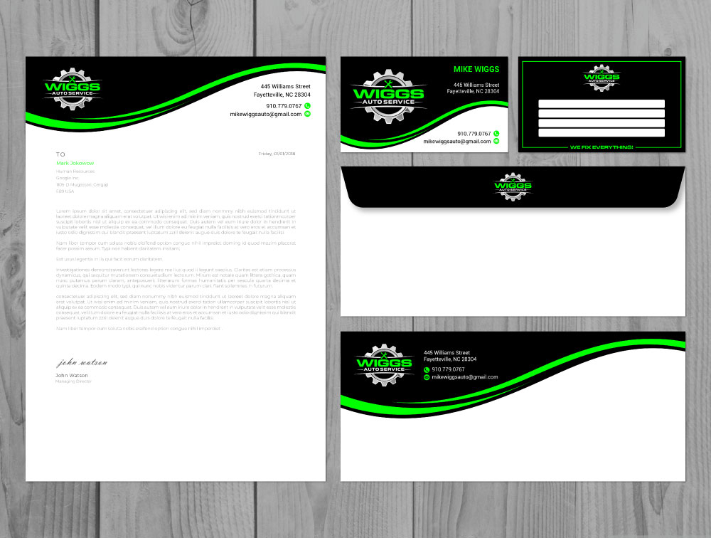 Mike Wiggs Auto & Fleet Service logo design by Boomstudioz