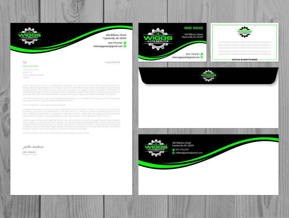 Mike Wiggs Auto & Fleet Service logo design by Boomstudioz