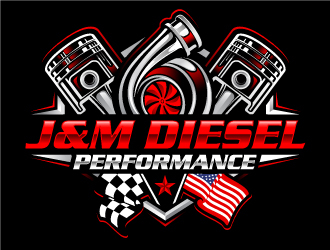 J&M Diesel Performance logo design by Suvendu