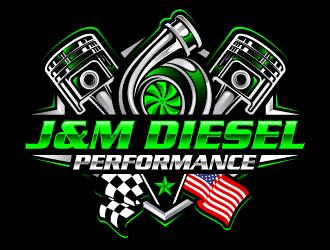 J&M Diesel Performance logo design by Suvendu