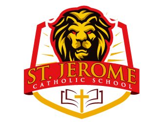 St. Jerome Catholic School logo design by Suvendu