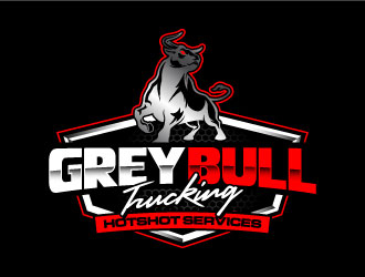 Grey Bull Trucking  Hotshot Services logo design by daywalker