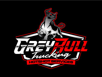 Grey Bull Trucking  Hotshot Services logo design by daywalker